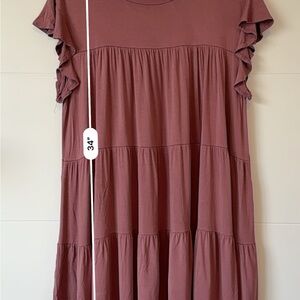 Alya Pink Tiered Ruffled Sundress